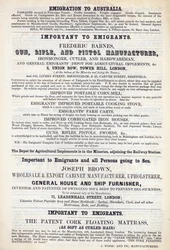 Poster Advertising Emigrant Services